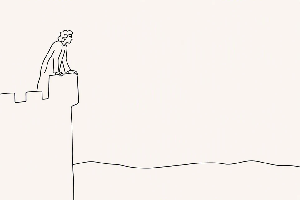 Bible illustration for Habakkuk 2:1–4. A lookout watches from the top of a tower.